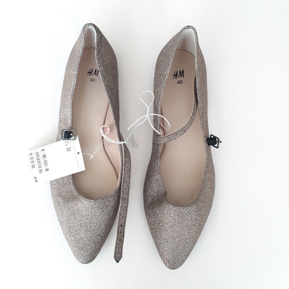 H&M glitter flats